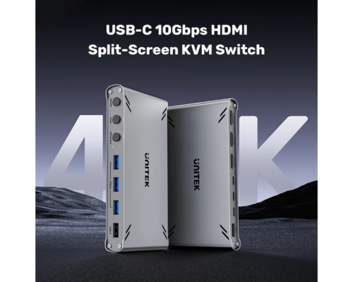 Unitek USB-C 10Gbps HDMI Split-Screen KVM Switch (D1118AGY01-EU)