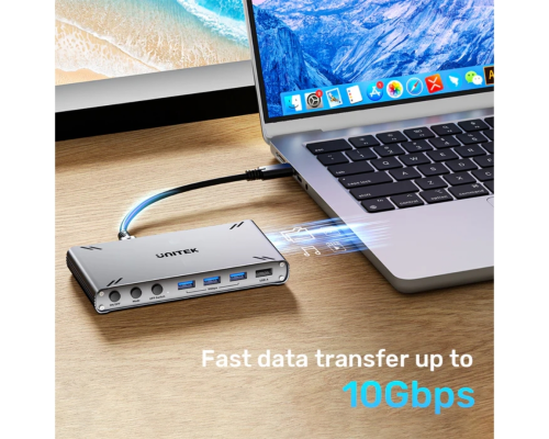 Unitek USB-C 10Gbps HDMI Split-Screen KVM Switch (D1118AGY01-EU)
