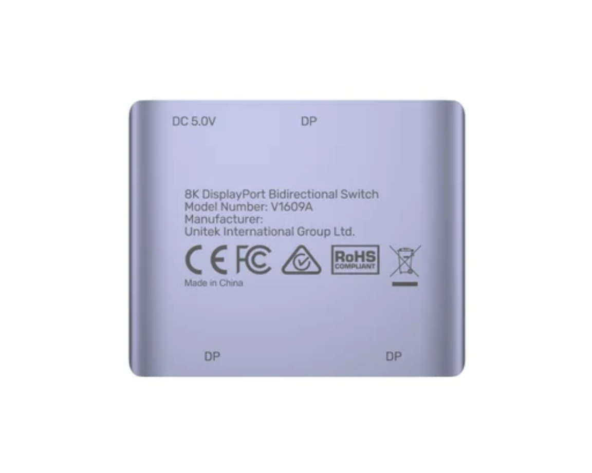 Unitek 8K DisplayPort Çift Yönlü Switch (V1609A)