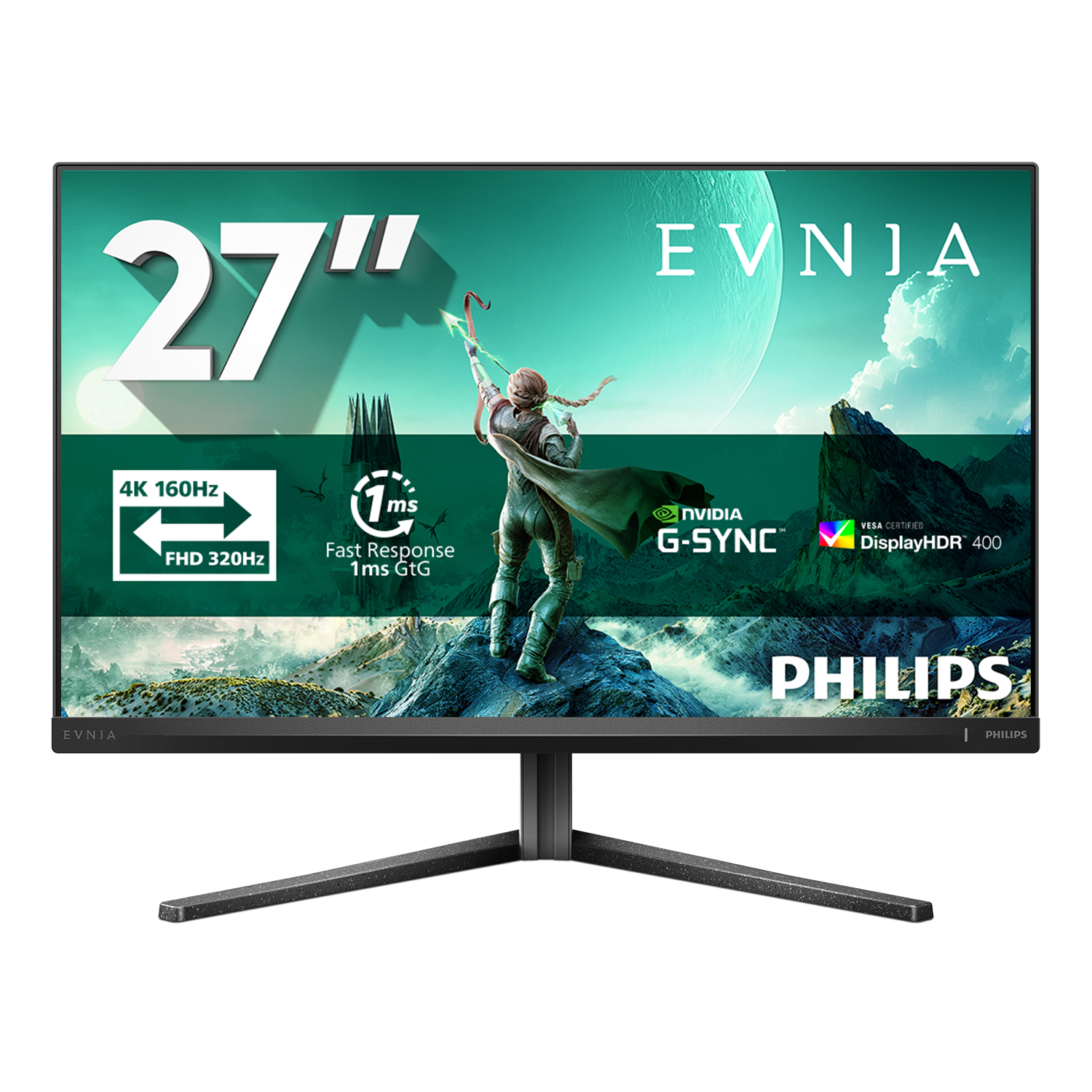 Philips Evnia 27M2N3800A/00 27″ 4K 160Hz - 320Hz FHD 0.5Ms FAST IPS Pivot Gaming Monitör