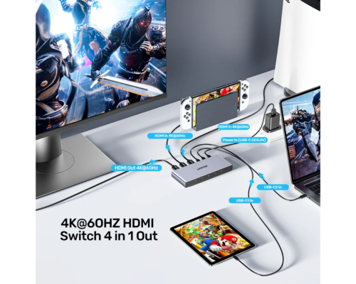 Unitek 4K HDMI/ USB-C Switch 4 Girişi 1 Çıkış (V1313AGY01-EU)