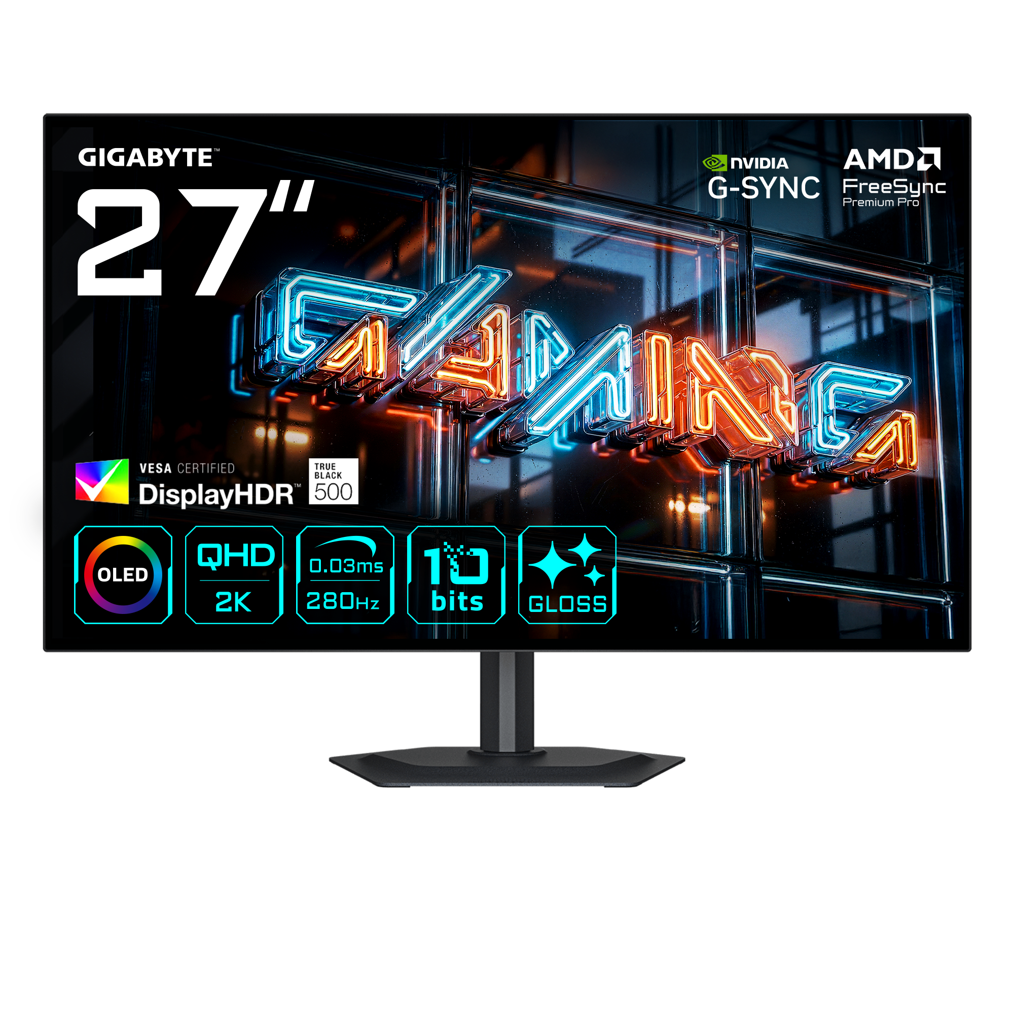 GIGABYTE MO27Q28GR 27″ 280Hz 0.03ms G-Sync 2K QHD HDR500 WOLED Gaming (Oyuncu) Monitör