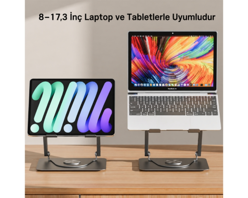 Unitek 360 8-17.3” Fanlı Notebook Standı (OT1098AGY01)