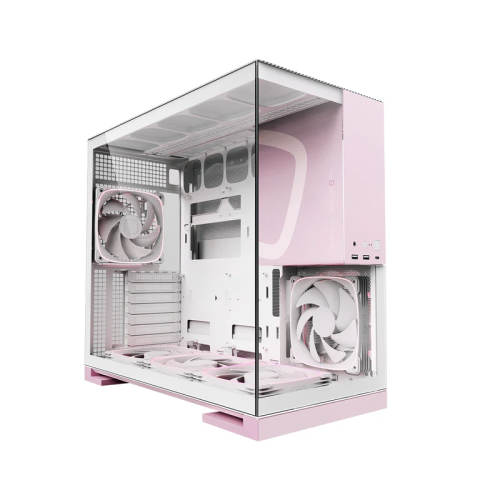 Geometric Future Model 5 Vent 5x140mm ARGB E-ATX Fan Beyaz Pembe Gaming (Oyuncu) Kasa