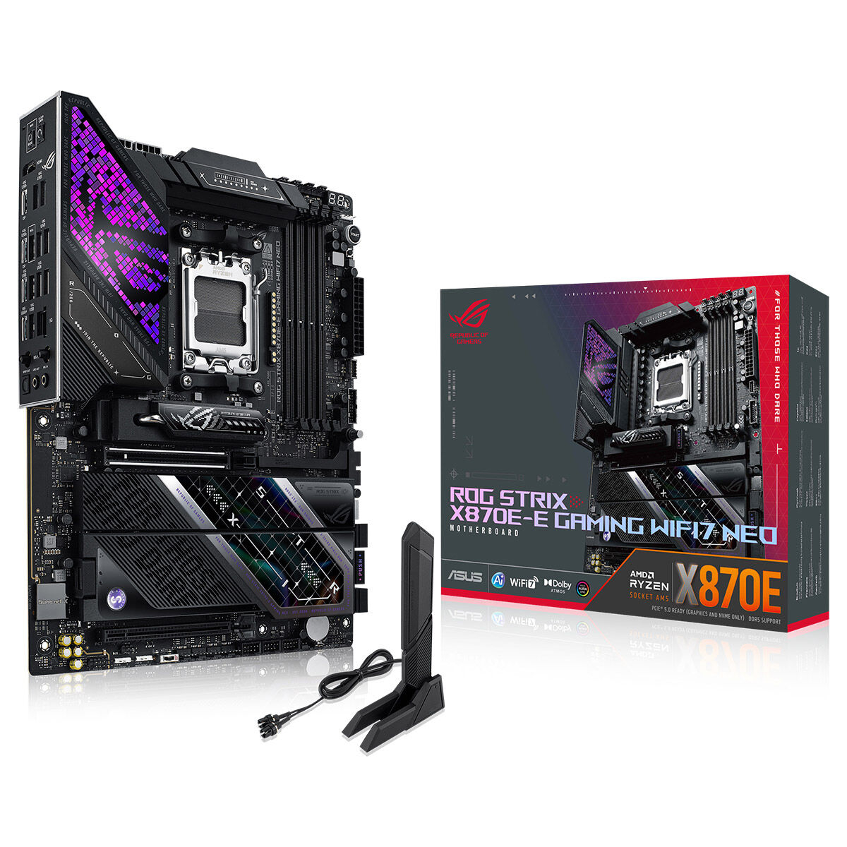 ASUS ROG STRIX X870E-E GAMING WIFI7 NEO AMD X870 AM5 DDR5 9000 HDMI Gaming (Oyuncu) Anakart