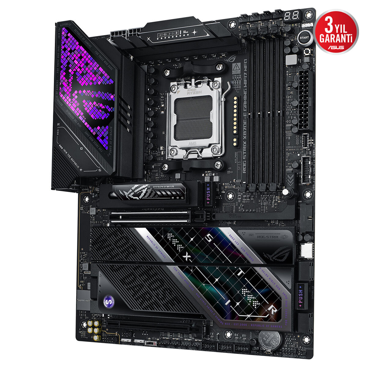 ASUS ROG STRIX X870E-E GAMING WIFI7 NEO AMD X870 AM5 DDR5 9000 HDMI Gaming (Oyuncu) Anakart