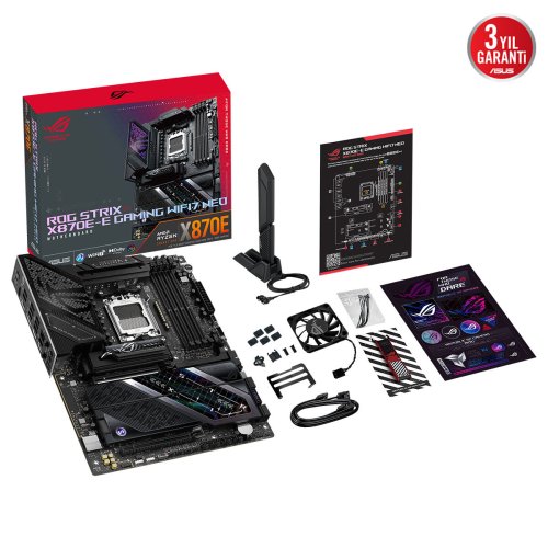 ASUS ROG STRIX X870E-E GAMING WIFI7 NEO AMD X870 AM5 DDR5 9000 HDMI Gaming (Oyuncu) Anakart