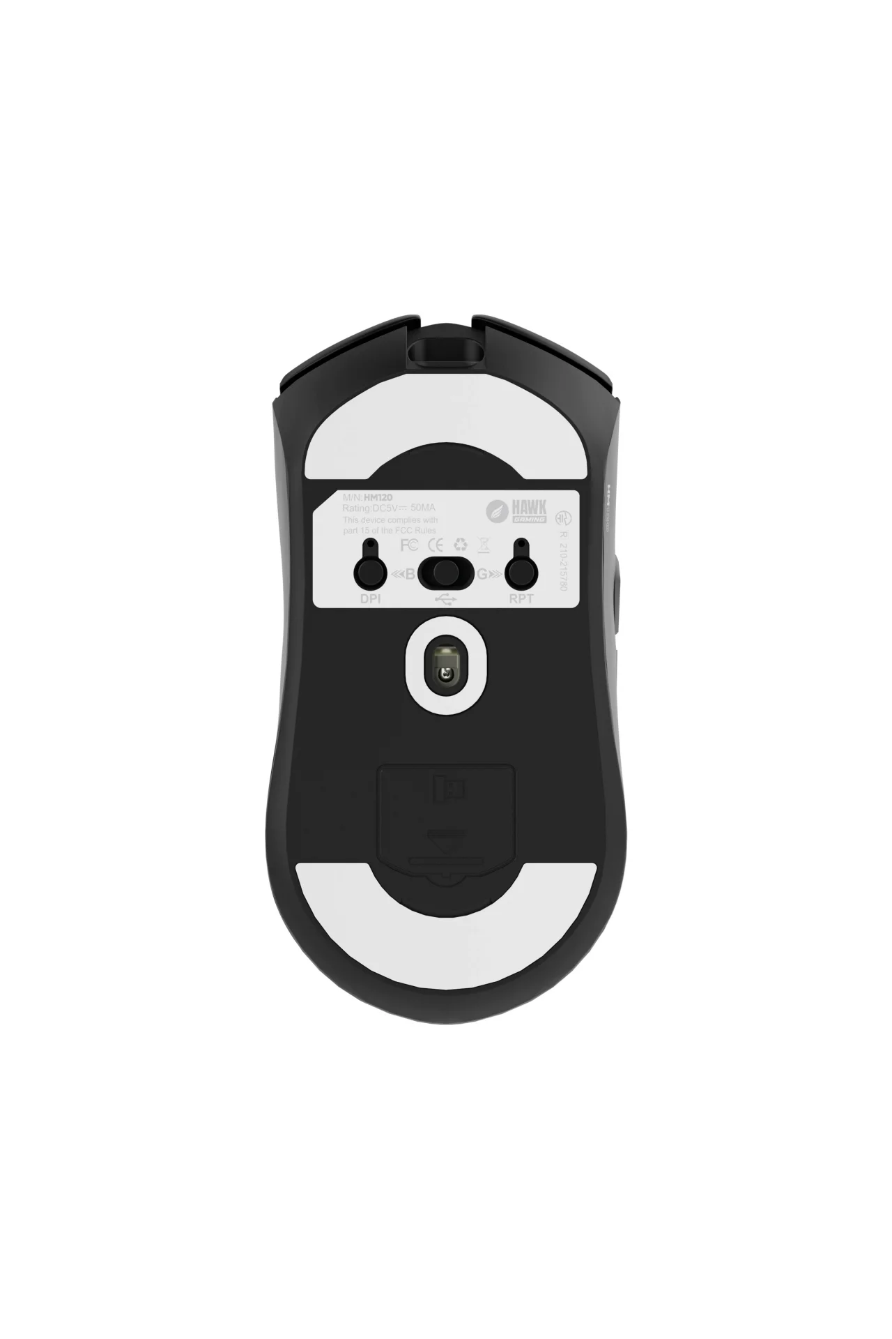 Hawk Gaming HM120 1K Hz 12500 DPI Tri-Mode Kablosuz/Bluetooth Siyah Gaming Mouse