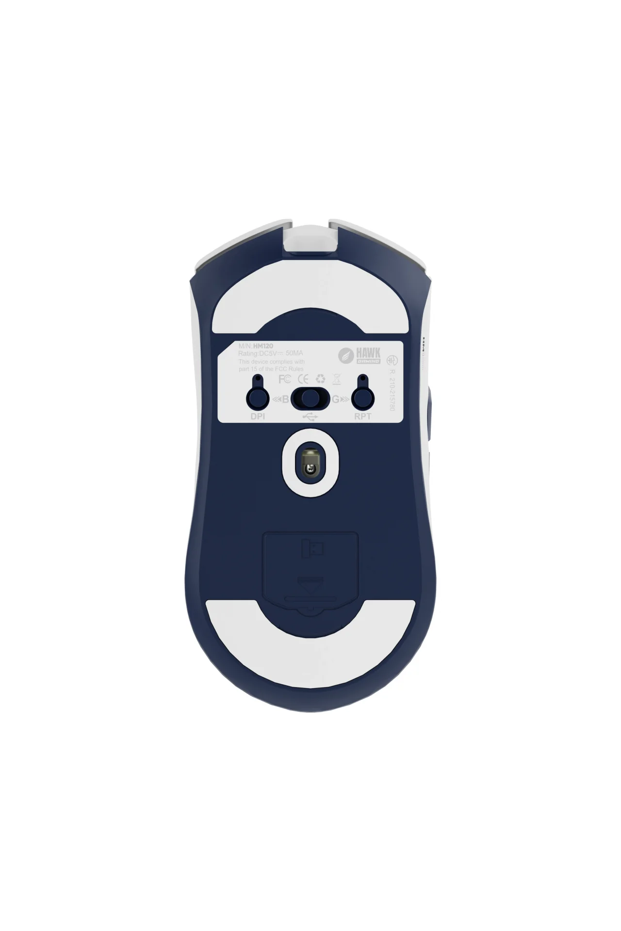 Hawk Gaming HM120 1K Hz 12500 DPI Tri-Mode Kablosuz/Bluetooth Beyaz Gaming Mouse