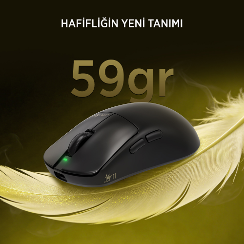 James Donkey JDM11 PAW3311 12.000DPI Triple Mode (Kablolu/Bluetooth/2.4G) Siyah Gaming Mouse
