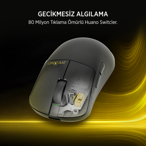James Donkey JDM11 PAW3311 12.000DPI Triple Mode (Kablolu/Bluetooth/2.4G) Siyah Gaming Mouse