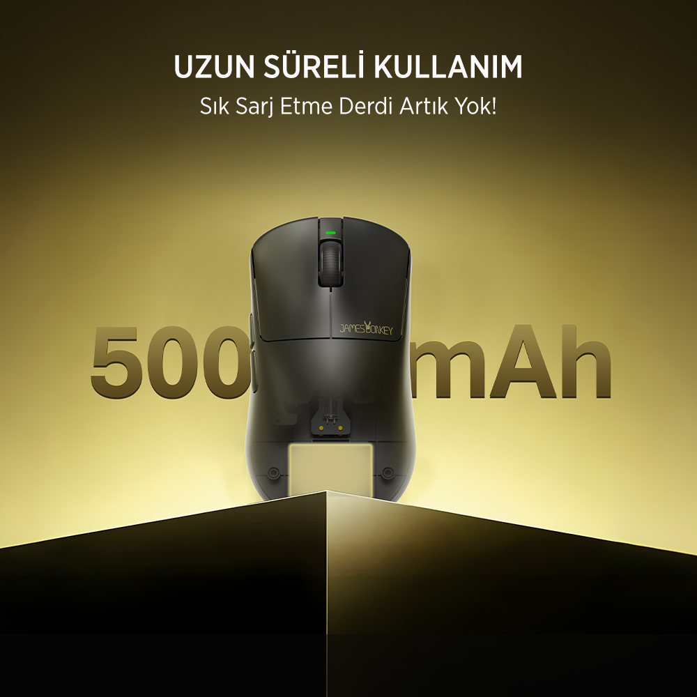 James Donkey JDM11 PAW3311 12.000DPI Triple Mode (Kablolu/Bluetooth/2.4G) Siyah Gaming Mouse