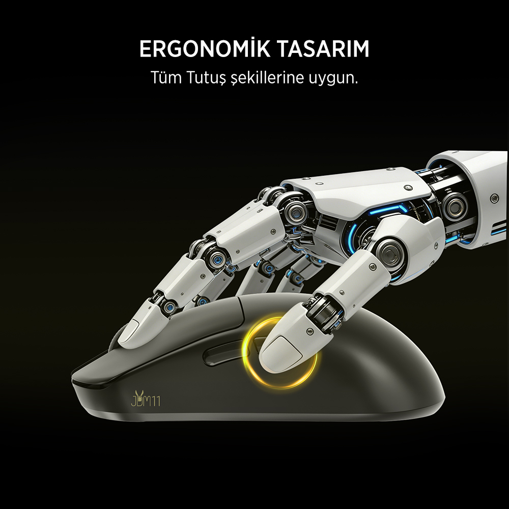 James Donkey JDM11 PAW3311 12.000DPI Triple Mode (Kablolu/Bluetooth/2.4G) Siyah Gaming Mouse