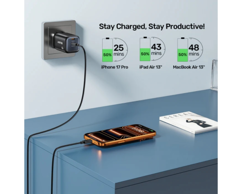 Unitek Zeno 45W GaN Şarj Cihazı (P1129ABK01-EU)