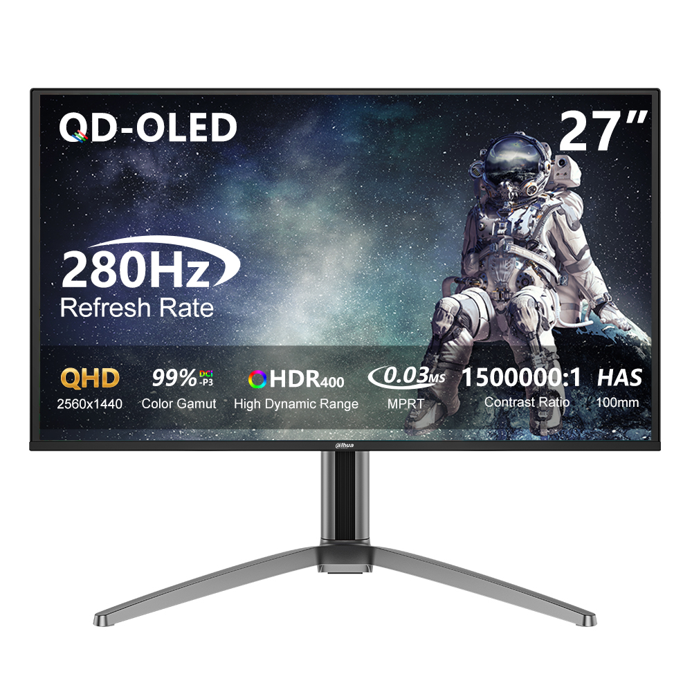 DAHUA LM27-GO34A 27″ 240Hz 0.03ms 2K QD-OLED HDR400 QHD Gaming (Oyuncu) Monitör
