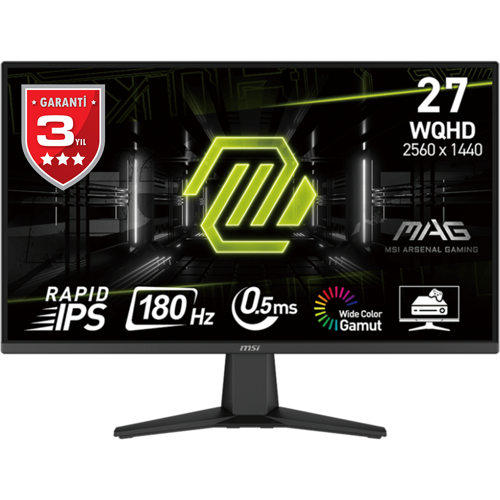 MSI MAG 275QF E20 27″ 200Hz 0.5ms 2K WQHD Adaptive Sync Rapid IPS Gaming Monitör
