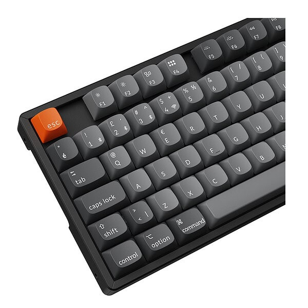 Keychron K8 Max %80 TKL  RGB Red Switch K8M-J1-TR Kablosuz Hotswap Türkçe Mekanik Karbon Siyah Gaming Klavye