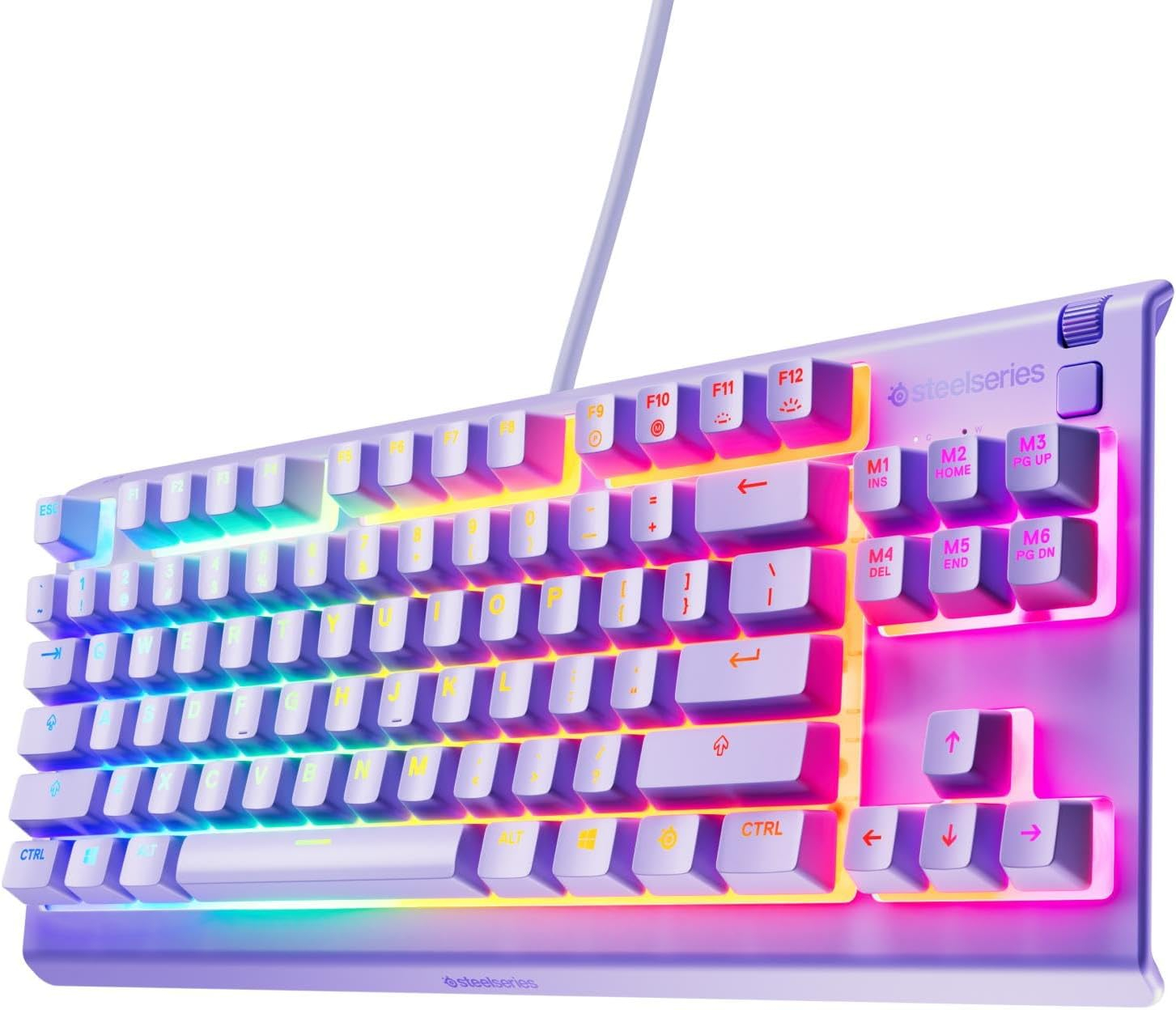 SteelSeries SSK64947 Apex 3 TKL TR Q RGB Membrane Kablolu Lavender Gaming (Oyuncu) Klavye