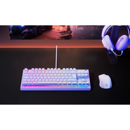 SteelSeries SSK64947 Apex 3 TKL TR Q RGB Membrane Kablolu Lavender Gaming (Oyuncu) Klavye