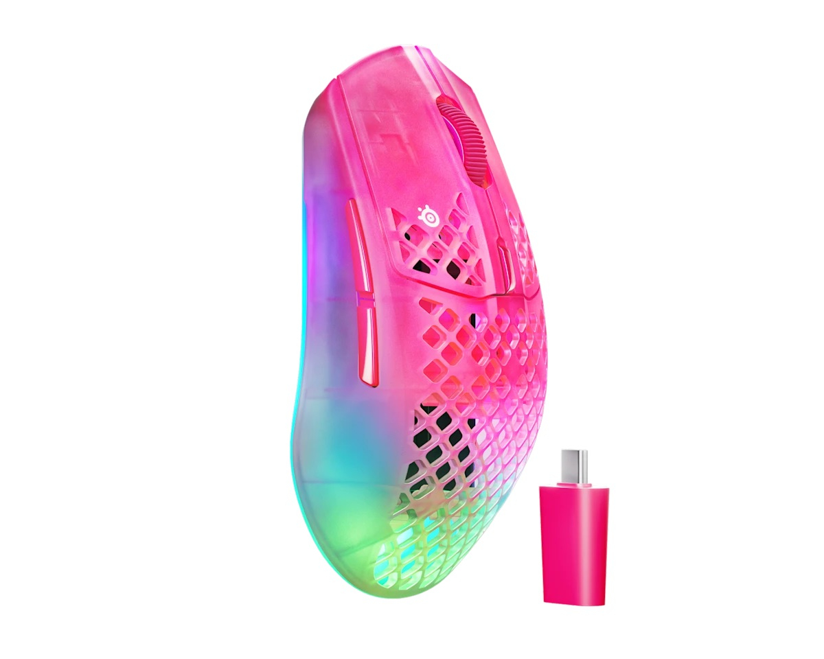 SteelSeries Aerox 3 WL Gen 2 MagentaHaze  SSM62716 26.000 DPI 6 Tuş RGB Optik Kablosuz Gaming (Oyuncu) Mouse