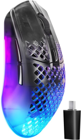 SteelSeries Aerox 3 WL Gen 2 Shadow SSM62717 26.000 DPI 6 Tuş RGB Optik Kablosuz Gaming (Oyuncu) Mouse