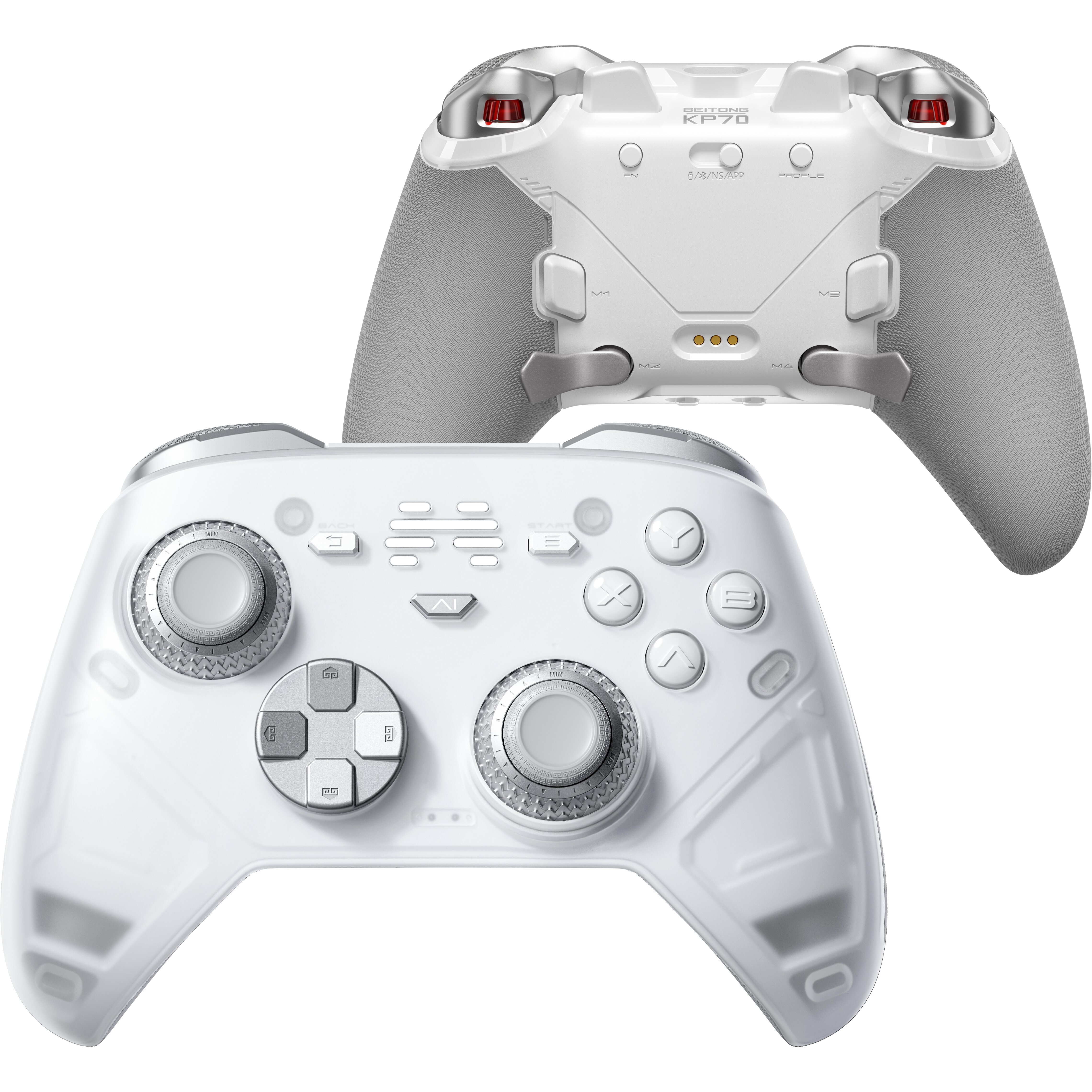 BEITONG KP70 Kablosuz Beyaz Gamepad (2.4G, Bluetooth, Kablolu)