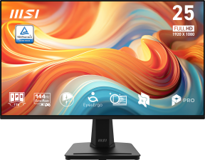 MSI PRO MP251 E14L  24.5″ 144Hz 1ms HDMI VGA FreeSync Full HD IPS Monitör