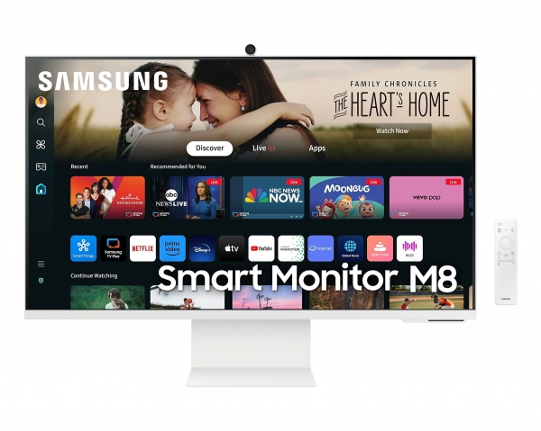 Samsung Odyssey M8 LS32DM801UUXUF 32″ 60Hz 4Ms 4K UHD Pivot Beyaz Smart Monitör