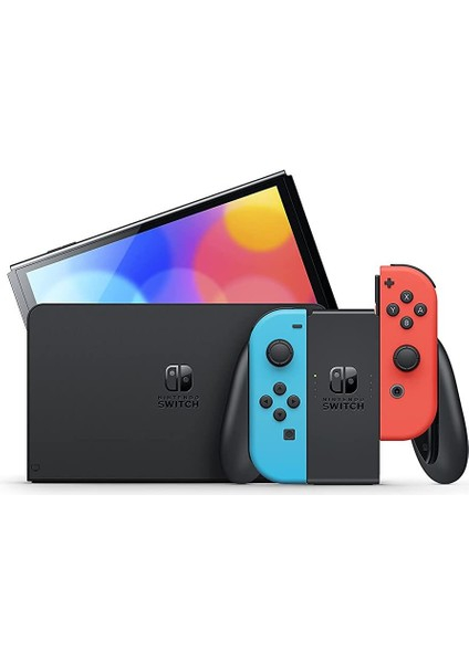 Nintendo Switch OLED Kırmızı-Mavi Oyun Konsolu - İthalatçı Firma Garantili