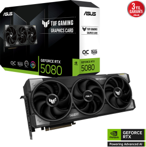 ASUS TUF GeForce RTX 5080 TUF-RTX5080-O16G-GAMING 16GB GDDR7 256 Bit OC Edition Gaming (Oyuncu) Ekran Kartı + ASUS TUF-GAMING-1000G 1000W 80+ Gold Full Modüler Gaming (Oyuncu) Power Supply 