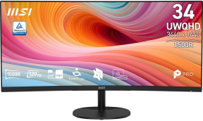MSI PRO MP341CQ E12 34″ 120Hz 1ms 2K UWQHD Adaptive Sync VA Curved Monitör