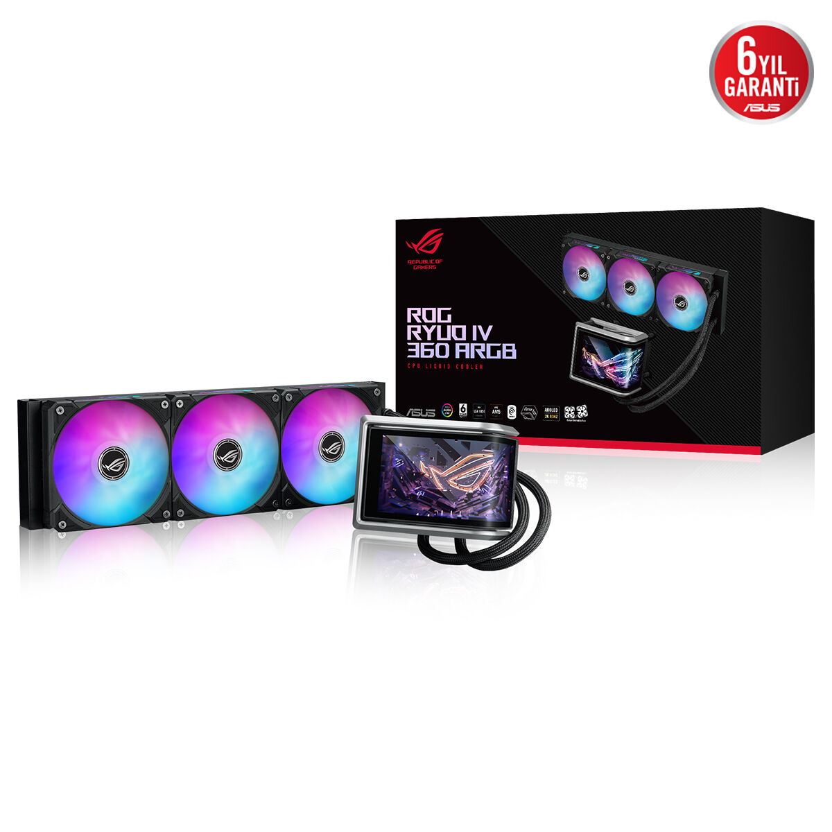 ASUS ROG RYUO IV 360 ARGB 360mm Siyah İşlemci Sıvı Soğutucu (90RC01N1-B0EAY0)