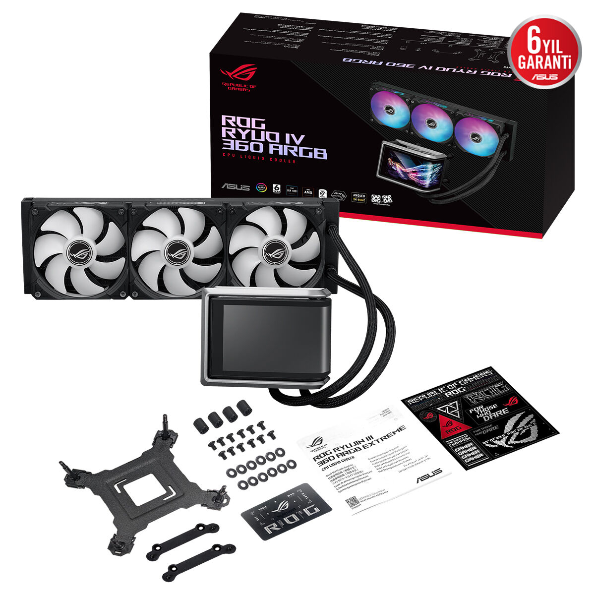 ASUS ROG RYUO IV 360 ARGB 360mm Siyah İşlemci Sıvı Soğutucu (90RC01N1-B0EAY0)