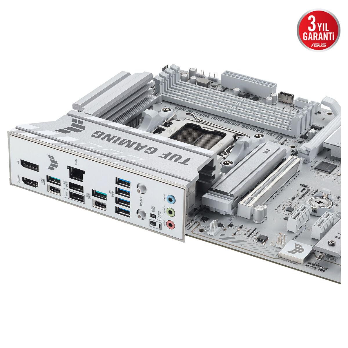 Asus TUF Gaming B850-PRO WIFI7 W NEO AMD B850 Soket AM5 DDR5 9000+MT/s(OC) Wi-Fi 7 ATX Anakart (90MB1NW0-M0EAY0)