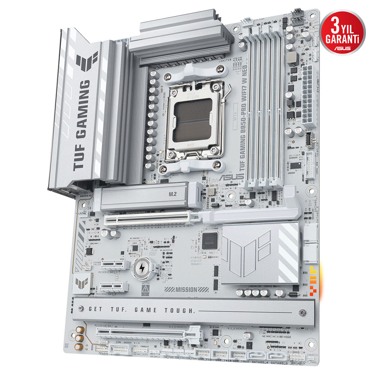Asus TUF Gaming B850-PRO WIFI7 W NEO AMD B850 Soket AM5 DDR5 9000+MT/s(OC) Wi-Fi 7 ATX Anakart (90MB1NW0-M0EAY0)