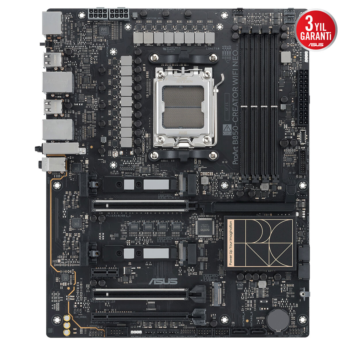 ASUS PROART B850-CREATOR WIFI NEO AMD B850 Soket AM5 DDR5 9000+MT/s(OC) Wi-Fi 7 ATX Anakart (90MB1P60-M0EAY0)