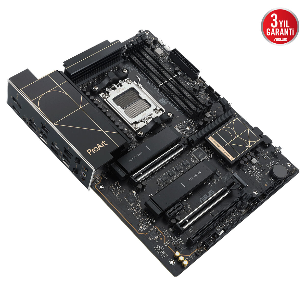 ASUS PROART B850-CREATOR WIFI NEO AMD B850 Soket AM5 DDR5 9000+MT/s(OC) Wi-Fi 7 ATX Anakart (90MB1P60-M0EAY0)
