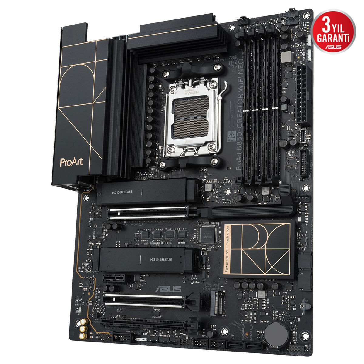 ASUS PROART B850-CREATOR WIFI NEO AMD B850 Soket AM5 DDR5 9000+MT/s(OC) Wi-Fi 7 ATX Anakart (90MB1P60-M0EAY0)