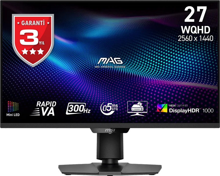 MSI MAG 274QPF X30MV 27″ 300Hz 0.5ms 2K WQHD Adaptive Sync Rapid VA Pivot Gaming Monitör