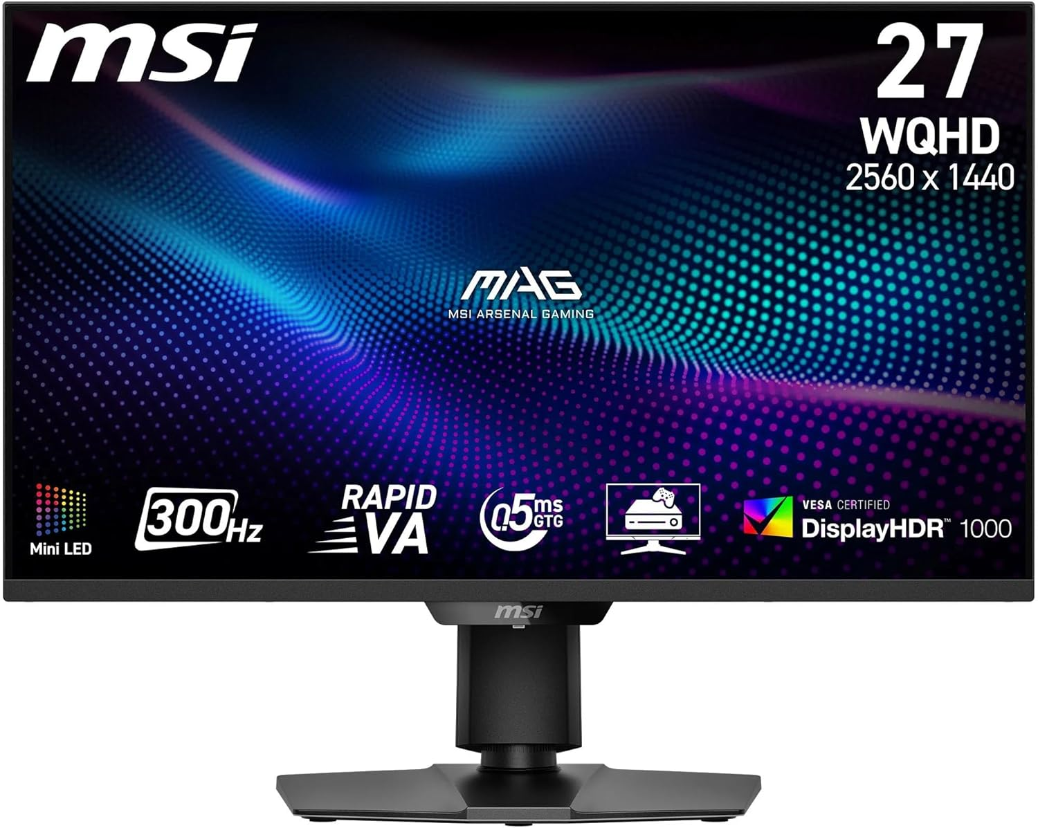 MSI MAG 274QPF X30MV 27″ 300Hz 0.5ms 2K WQHD Adaptive Sync Rapid VA Pivot Gaming Monitör