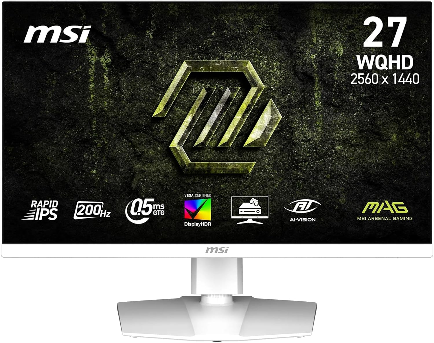 MSI MAG 274QRFW E20 27″ 200Hz 0.5 ms VESA DisplayHDR 400 2K WQHD Fast IPS Gaming (Oyuncu) Monitör