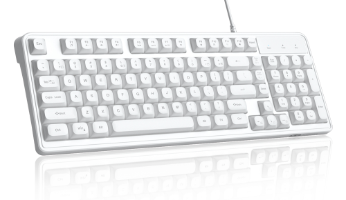 MageGee GK980 98 Tuş RGB Kablolu Membran Gaming Beyaz Klavye