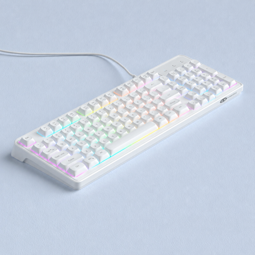 MageGee GK980 98 Tuş RGB Kablolu Membran Gaming Beyaz Klavye