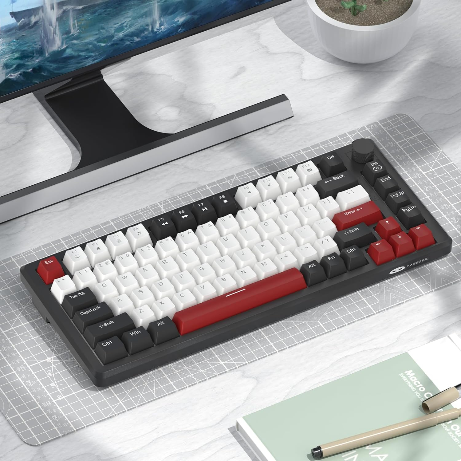 MageGee STAR75 83 Tuş Ice Blue LED Kablolu Mekanik Gaming Klavye