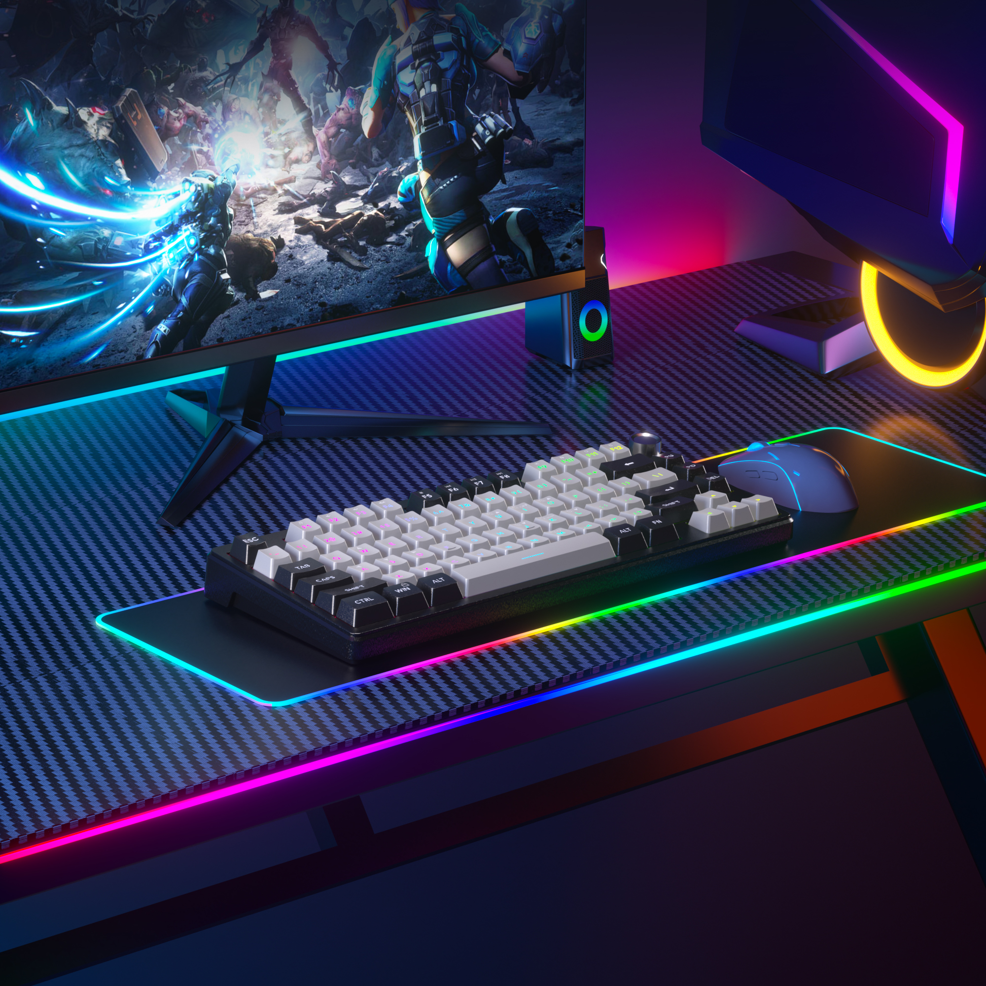 MageGee TS75 %75 Siyah 79 Tuş RGB Kablolu Membran Gaming Klavye