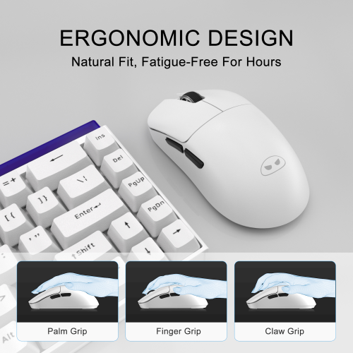 MageGee Scout 12.000DPI Triple Mode (Kablolu/Bluetooth/2.4G) Beyaz Gaming Mouse