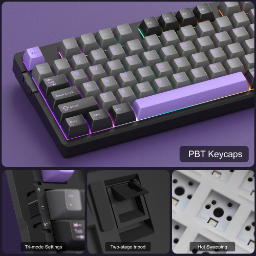 MageGee Light87 87 Tuş RGB Hot-Swap Kablolu Mekanik Siyah Gaming Klavye