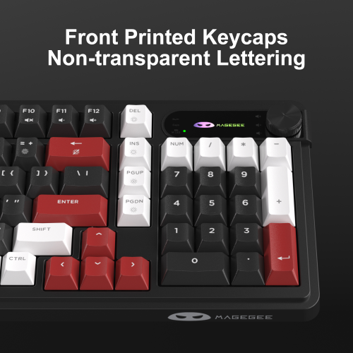 MageGee GK960 Tri-Mode RGB Membran Beyaz Gaming Klavye