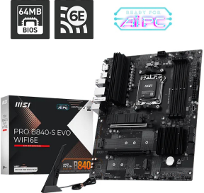 MSI PRO B840-S EVO WIFI6E 8000MHz(OC) DDR5 Soket AM5 M.2 HDMI ATX Gaming Anakart