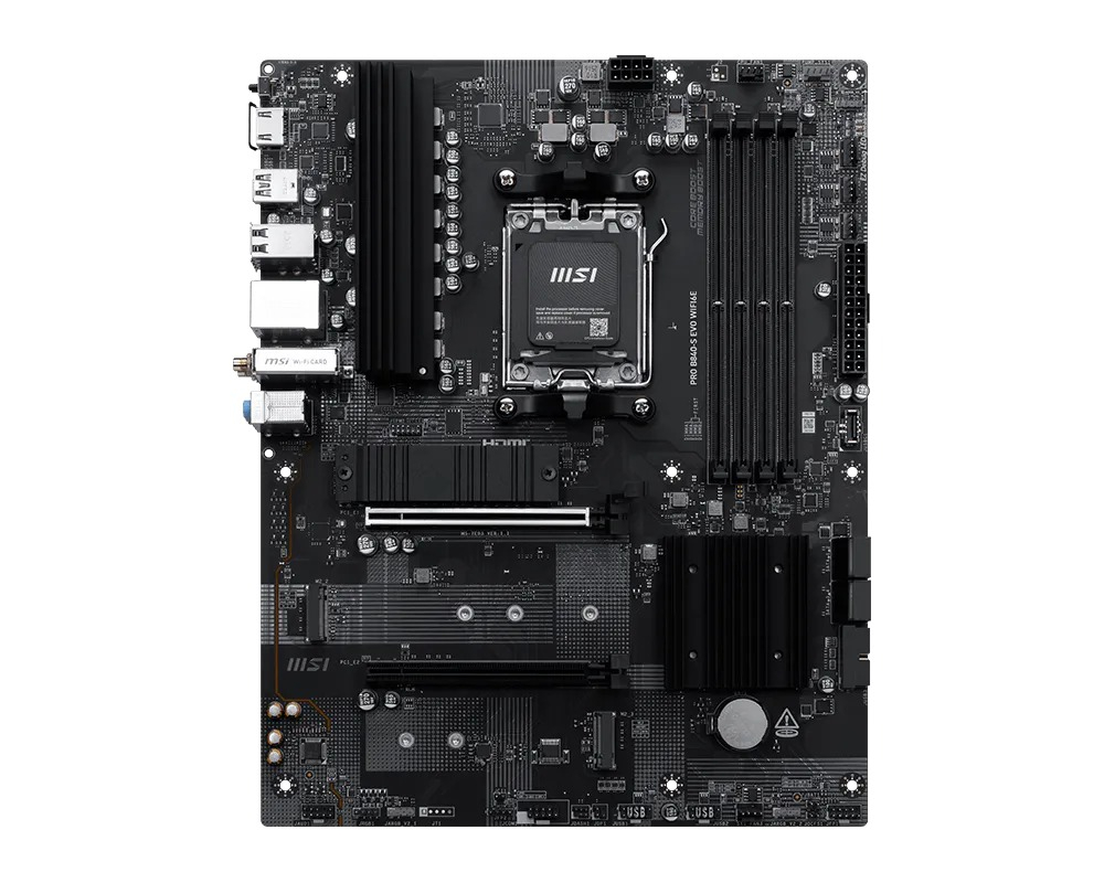 MSI PRO B840-S EVO WIFI6E 8000MHz(OC) DDR5 Soket AM5 M.2 HDMI ATX Gaming Anakart